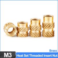 ✈ 50Pcs Brass Heat Set Female Threaded Knurled Inserts Nuts for 3D Printing Hot Melt Inset Injection Plastic Mold M3 Customizable