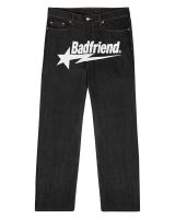 HOT14★Y2k jeans Baggy HipHop Bad Friend Letter Printed baggy Pants 2023 New Harajuku fashion punk rock pants Streetwear wide leg jeans