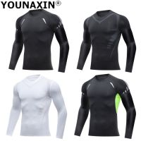 Men Long Sleeves T-Shirts Base Layer Basketball Sports Tight Gym Fitness Jogger Running Top Outdoor Cycling Clothes Quick Dry