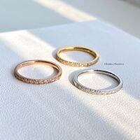 Nan 14k ring. (แหวนข้อ/นิ้วก้อย งานชุบ 14k (สแตนเลส) สวย ทน เงา โดนน้ำ โดนน้ำหอมได้สบายๆเลยค่ะ เพชร CZ)