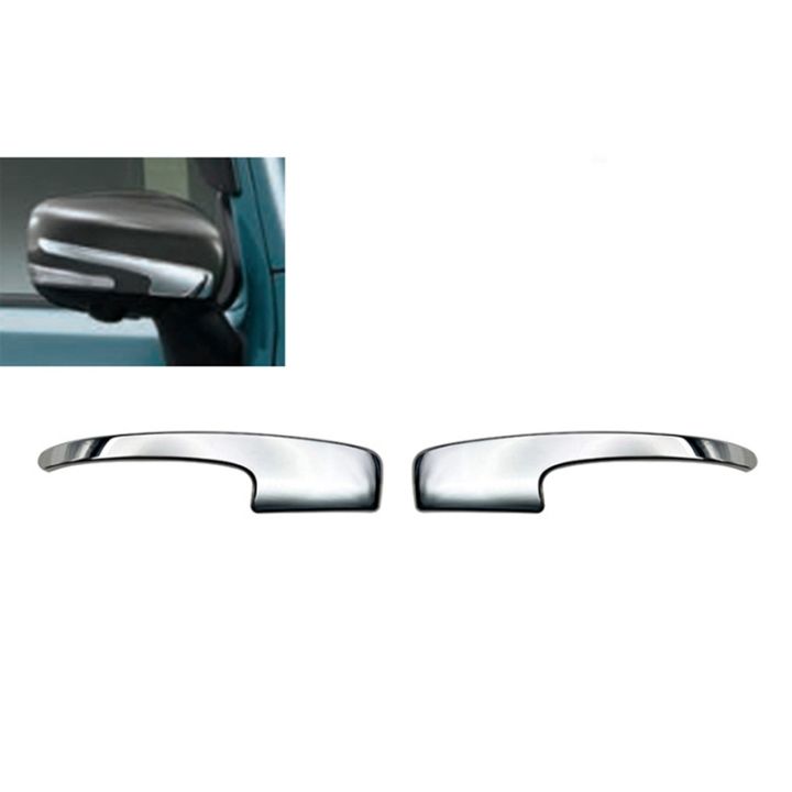 1pair-abs-chrome-silver-side-rearview-mirror-strip-cover-trims-sticker-for-suzuki-soilo-wagon-r-smile-hustler-alto-2021
