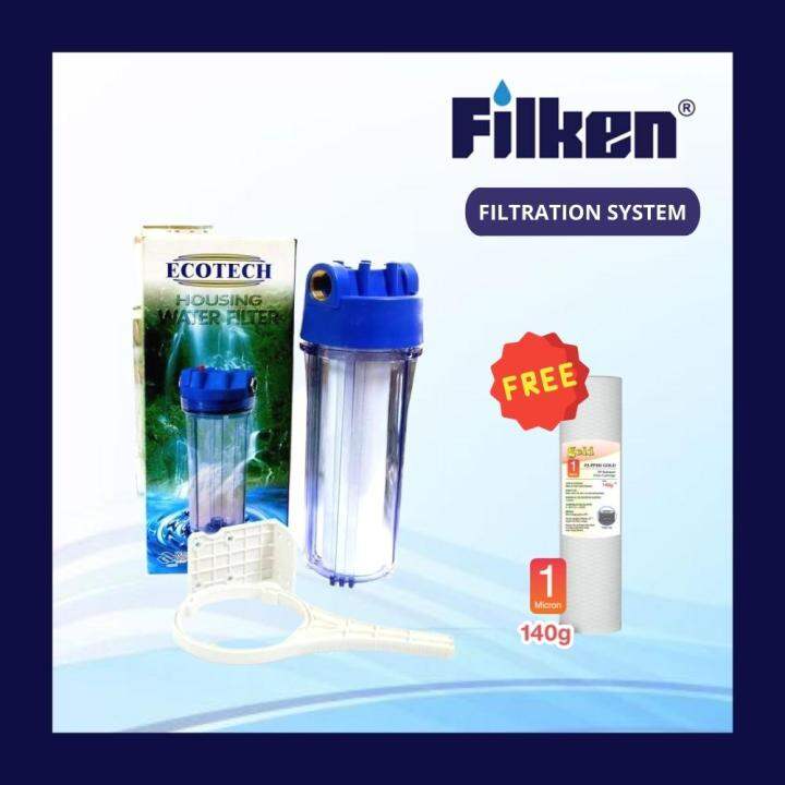Filken 10'' Housing Water PP Sediment Filter 3/4'' ECOTECH DOUBLE ORING
