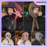 BETTERFORM น้ำหนักเบาเป็นพิเศษ หมวกขนเป็ด หนาขึ้น กันหนาว หมวกแก็ปฝากระโปรง แฟชั่นสำหรับผู้หญิง กันลม ป้องกันหู สกีเดินป่าตั้งแคมป์