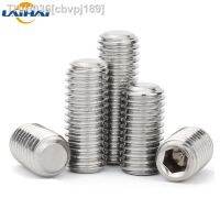 10/50pcs M2 M2.5 M3 M4 M5 DIN913 304 stainless steel Allen Head Hex Hexagon Socket Flat Point Set Screw End Grub Headless Bolt