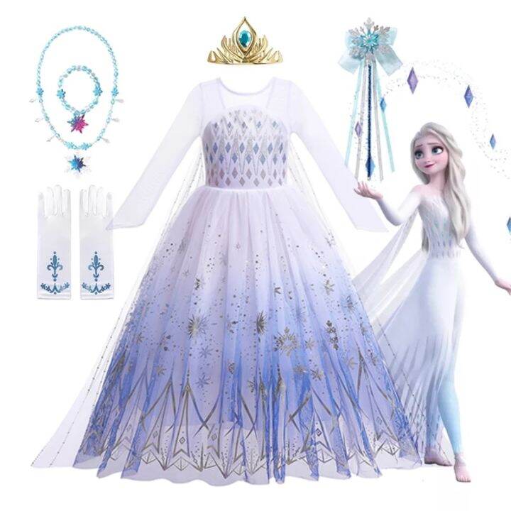 jeansame-dress-disney-elsa-anna-ชุดเจ้าหญิงสำหรับสาวสีขาว-sequined-ตาข่าย-ball-gown-carnival-เสื้อผ้าเด็กคอสเพลย์-snow-queen-frozen-เครื่องแต่งกาย