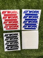 สติ๊กเกอร์ Wwork ใช้สำหรับติดล้อ มี4สีให้เลือก ไม่สะท้อนแสง