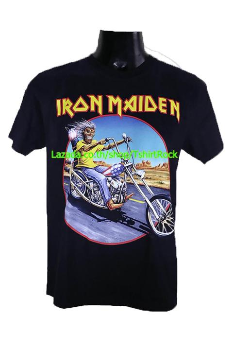 เสื้อวง-iron-maiden-ไอเอิร์นเมเดน-ไซส์ยุโรป-เสื้อยืดวงดนตรีร็อค-เสื้อร็อค-irn1728-ถ่ายจากของจริง