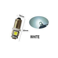 100ชิ้น DC 12โวลต์ BA9S W6W 5050 5 SMD LED หลอดไฟลิ่ม LED รถยนต์รถบรรทุกตัวบ่งชี้ภายนอกที่จอดรถอ่านเครื่องหมายสัญญาณไฟ