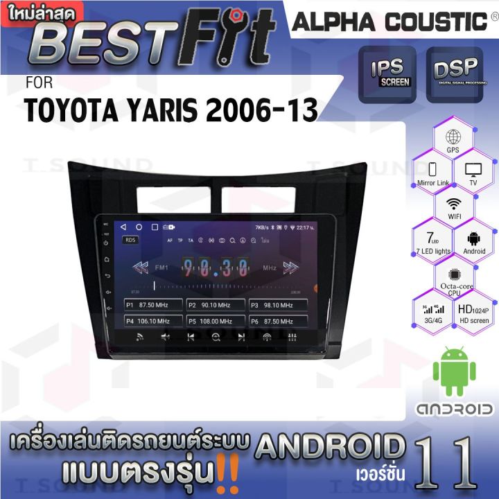 alpha-coustic-จอแอนดรอย-ตรงรุ่น-toyota-yaris-2006-13-ระบบแอนดรอยด์v-12-ไม่เล่นแผ่น-เครื่องเสียงติดรถยนต์