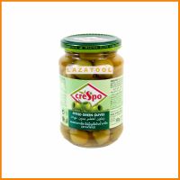 Crespo มะกอกเขียวไม่มีเมล็ด 333 กรัม คริสโป มะกอกเขียว Crestpo Pitted Green Olive 333 g