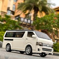 1:32โตโยต้าไฮเอซ Mpv โมเดลรถโลหะผสม Diecast ของเล่นโลหะรถรุ่นที่เก็บเสียงและแสงสำหรับเด็ก