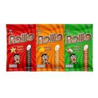 ?ห้ามพลาด? เวเฟอร์โรล สอดไส้ครีมผลไม้ 旺旺 Rollie 香草味 18g malamart  JR2.18628!! ราคาพิเศษ!!