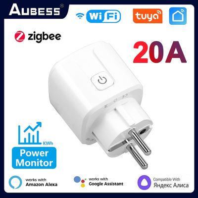 20A EU Smart Timer Plug WIFI Wireless Remote Socket Voice Control Via Alexa Google Home Yandex Smart Power Socket Tuya Smartlife