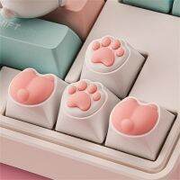 3D ซิลิโคนอ่อนนุ่ม Cat Paw Keycap สำหรับคีย์บอร์ดเครื่องกลและคีย์บอร์ดที่มีสีสัน Keycaps Supplies Sublimation