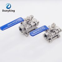 1pcs SS 304 Stainless Steel Ball Valve BSP 1/4" 3/8" 1/2" 3/4" 1" 1-1/4" Female thread 3 slices Full Port Ball Valve Thread Type