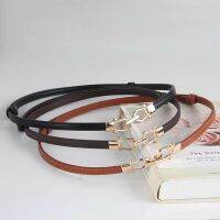 Fashionable and versatile thin waist chain womens narrow belt with skirt sweater decorative belt Korean pair buckle belt girls  5AF2