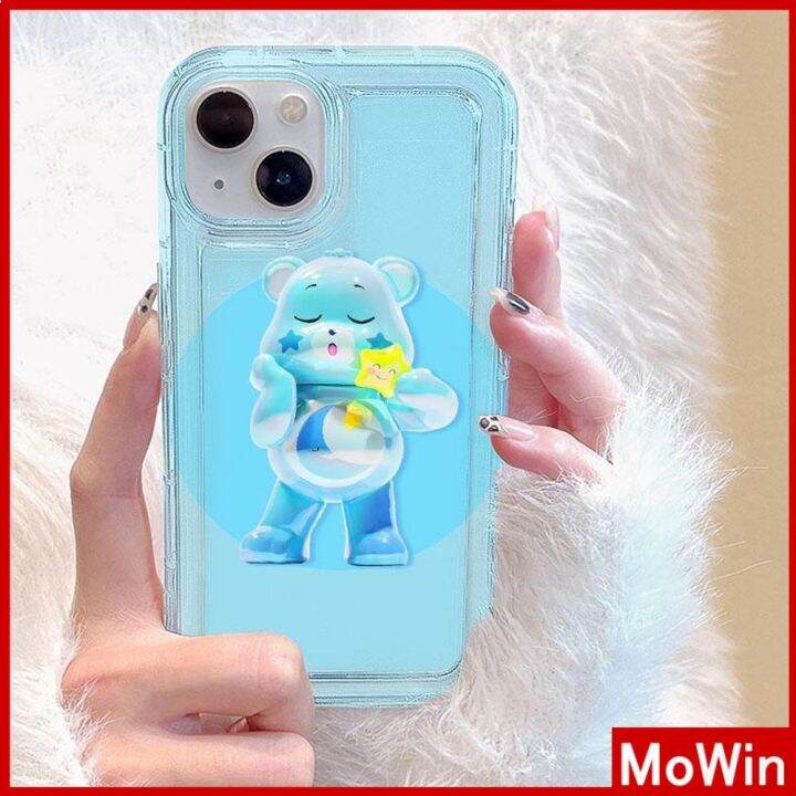 mowin-เข้ากันได้สำหรับ-เคสไอโฟน-เคสไอโฟน11-เคส-สำหรับ-iphone-14-เคสไอโฟนเคสใส-เคสนิ่มถุงลมนิรภัยกันกระแทกน่ารักหมีการ์ตูนน่ารัก