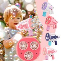 Rechargeable version of 30 hole bubble machine childrens handheld electric fully automatic space Gatling gun boys and girls