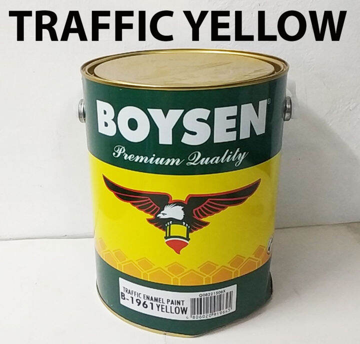 BOYSEN TRAFFIC ENAMEL PAINT B-1961 TRAFFIC YELLOW ---------1 GALLON ...