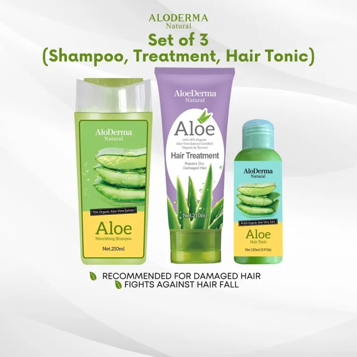 ALODERMA Nourishing Repairing Set (Shampoo Hair Treatment Hair Tonic) ♦ ...