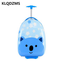 KLQDZMS Child’s Luggage Trolley Bag 16 Inch Kids Travel Suitcase On Wheels Cute Boy Girls Carry On Cabin Suitcase