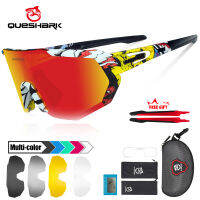 QUESHARK Women Men Polarized Cycling Sunglasses 5 Set Sports MTB Bicycle Eyewear Riding Road Bike Glasses Goggles QE42