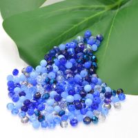 【CW】 Dark Multicolor 4/6mm 145pcs Rondelle Austria Faceted Glass Beads Loose Spacer Round for Jewelry Making