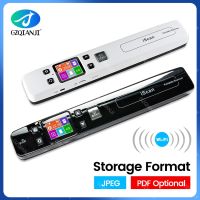 Mini Iscan เอกสารและสแกนเนอร์ภาพขนาด A4 Jp/ PDF รูปแบบ1050DPI ความเร็วสูงพกพาได้หน้าจอ LCD สำหรับ J136ใบเสร็จรับเงินทางธุรกิจ