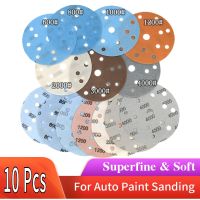 ✸◙ 10PCS 6 Inch 15-Hole FV Superfine Film Sanding Disc Waterproof Sandpaper 600 to 5000 Grits for Wet/Dry Automotive Paint Sanding