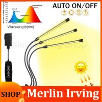 Merlin Irving Shop 3 Head Clip USB Grow Light Timer LED Fitolamp indoor 5V Full Spectrum Phyto DC Plant lamp desk sunlight Lamp Flexible Dimmable