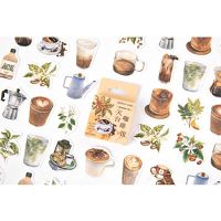 46 Pcs Rooftop Coffee House Bullet Journal Decorative Stationery Stickers Scrapbooking DIY Diary Stick Lable