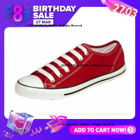 ส่งฟรี...รองเท้าผ้าใบทรง Converse ยี่ห้อ Mashare รุ่น 191  สีแดง ถูกสุด 134 บาท ส่งของทุกวัน