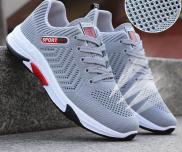 Giày Sneaker Nam Kiểu Dáng Trẻ Trung - Sport Abu Có 2 Màu Xám Và Đen