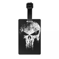 【DT】 hot  Skeleton Skull Heavy Metal Luggage Tag for Suitcases Fashion Baggage Tags Privacy Cover Name ID Card