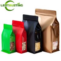 【DT】 hot  50PCS 3D Reclosable Aluminum Foil Zip Lock Window Packaging Bags Stand Up Tea Coffee Beans Snack Powder Heat Sealing Pouches