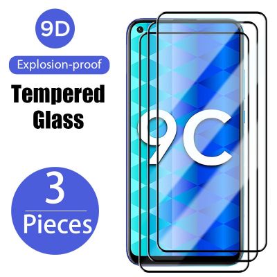 3PCS Full Cover Tempered Glass for Honor 30 20 10 9 Lite Protective Glass for Honor 10X 9X 8X 7X 9A 8A 9C 8C Screen Protector