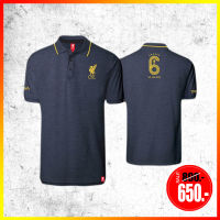 เสื้อโปโล ลิขสิทธิ์แท้  Liverpool ( ชาย ) รุ่นLFC050 สีเทา