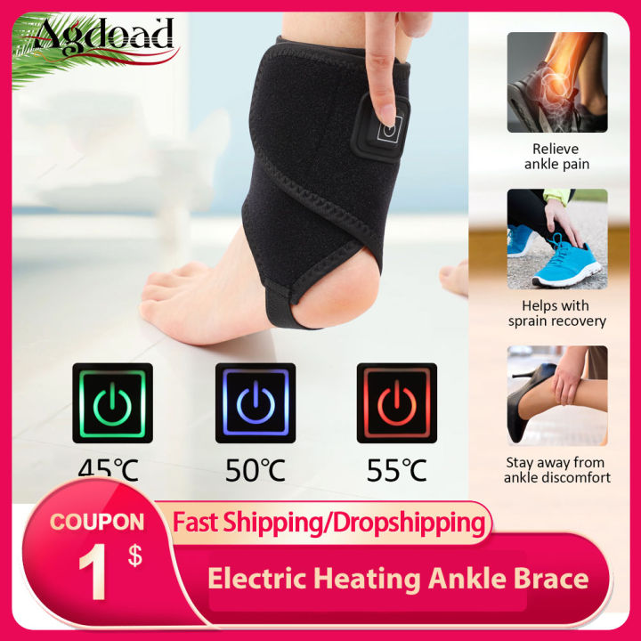 Agdoad Electric Heating Ankle Brace Wormwood Hot Compress Physical ...