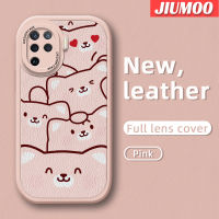 เคส JIUMOO สำหรับ OPPO Reno 5F A94 4G Reno 5 Lite F19 Pro มีลวดลายดีไซน์ใหม่เคสใส่โทรศัพท์หนังเคสมือถือกันกระแทกป้องกันการตกแบบนิ่มพร้อมเคสป้องกันกล้องสำหรับเลนส์คลุมทั้งหมด