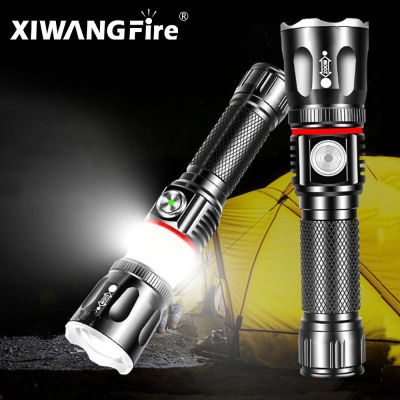 1000LM Led Flashlights Zoomable T6 COB Aluminum Alloy Flashlight with Tail Magnetism Waterproof Multifunction Night Work Lights