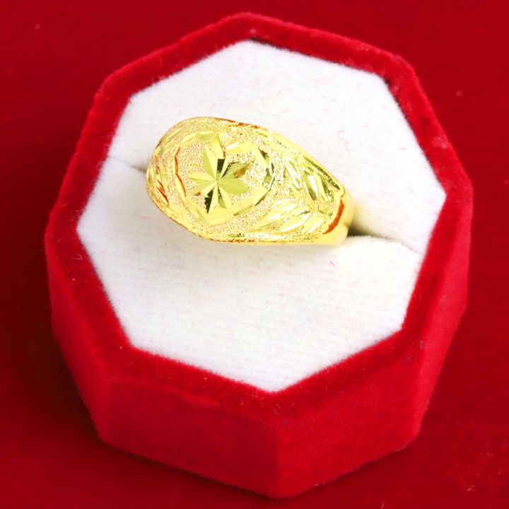 แหวนหุ้มทอง-ไม่ลอกไม่ดำ-แหวนทอง-1บาท-แหวน-ตัดลายยิงทราย-รูปหัวใจ-แหวนทองปลอม-เครื่องประดับ-ทองเหมือนแท้-ทองโคลนนิ่ง