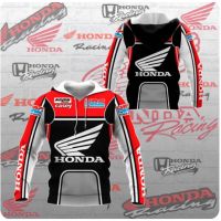 เสื้อกันหนาว มีฮู้ด พิมพ์ลาย "Teem Racing" 3 มิติ หลากสี สําหรับของขวัญ Honda