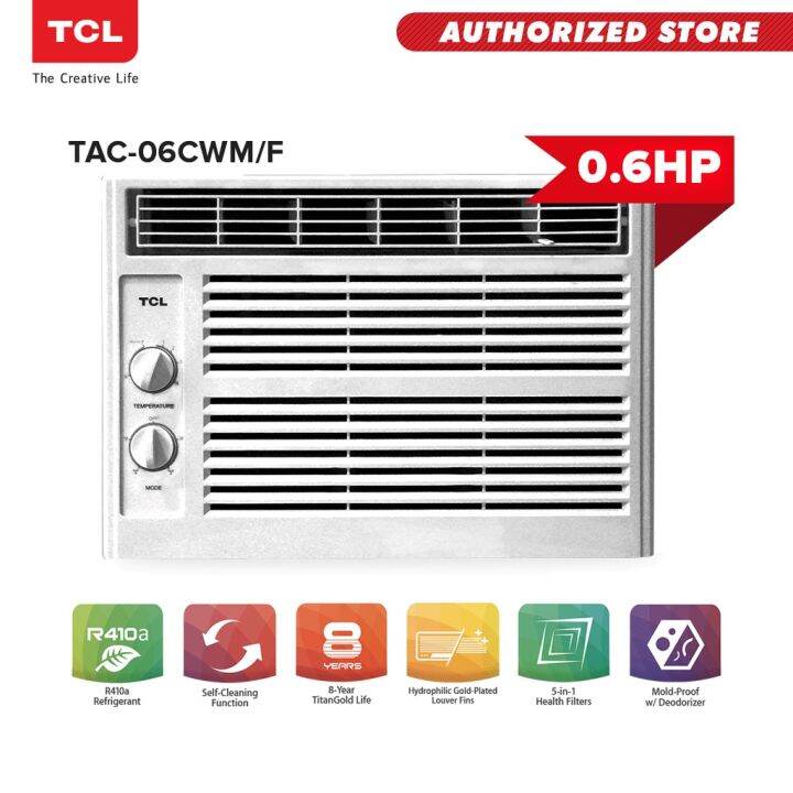 TCL .6HP Aircon Window Type Air Conditioner Fast Cooling Auto