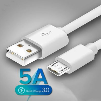 สายไมโคร USB 5A สายชาร์จเร็วโทรศัพท์มือถือสายไมโคร USB สำหรับ Redmi Samsung Andriod ข้อมูล Micro Usb สายเคเบิลต่อโทรศัพท์
