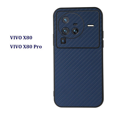 For Vivo X80/Vivo X80 Pro เคสโทรศัพท์คาร์บอนไฟเบอร์ดั้งเดิม,เคสป้องกันการกระแทกสำหรับ