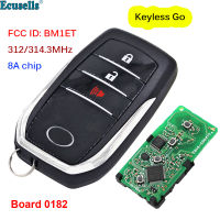 Oibwye 2 + 1/3ปุ่มสมาร์ท Keyless กุญแจรีโมต312MHZ 314.3MHz ชิป8A สำหรับ Toyota Hilux FCC ID:BM1ET 0182บอร์ด TOY12