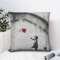 [HOT ZILXQIQILASW 103]Banksy ปลอกหมอนกอดผู้หญิง,เบาะลายศิลปะปลอกหมอนลูกโป่งรูปหัวใจเก้าอี้โซฟาตกแต่งบ้าน