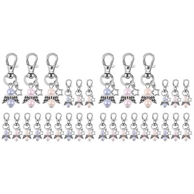 66 PcS Party Favors Baptism Souvenir Mini Angle with Star Pendant Keychain