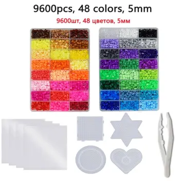 2.6mm LARGE PEGBOARD Fuse Perler Beads Boards Hexagon/Square/Round  Pegboards for Kids