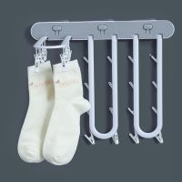 Household Foldable Multi-Clip Hanger Underwear Sock Dryer Gadget Student Child Clip Hanging Clothes Rack Plastic Drying Rack